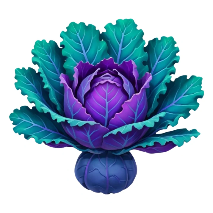 Blue and purple kale  sticker