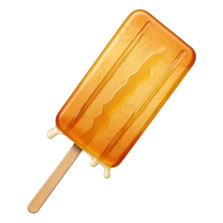 irregular maple taffy on a popsicle stick sticker