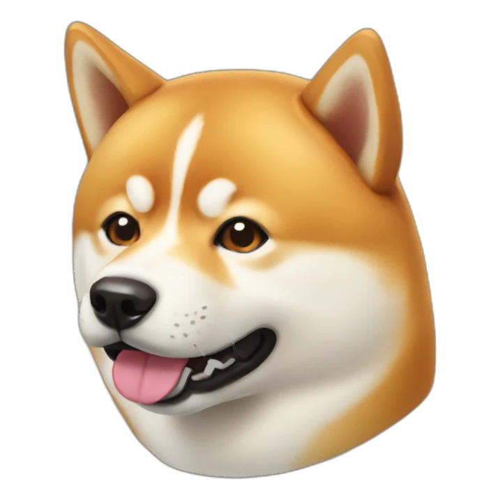 big cute shiba inu head sticker