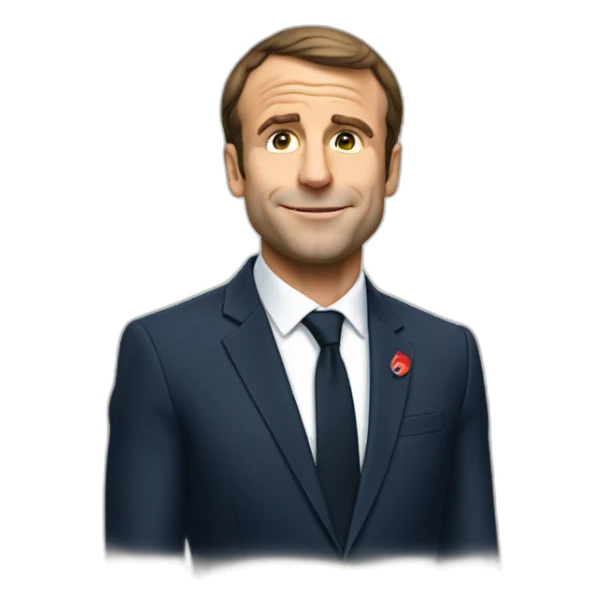 Macron qui fait Coucou sticker