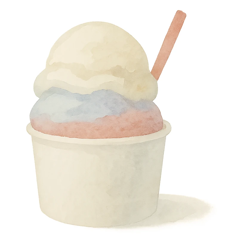 ice cream in a cup sticker