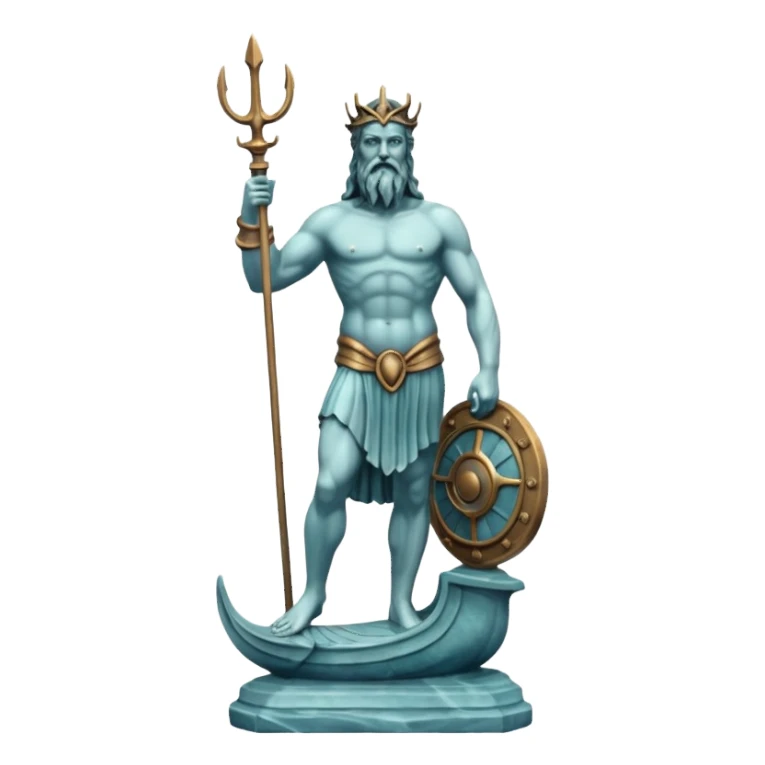 Poseidon Statue sticker