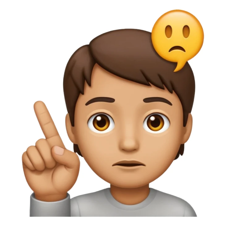 emoji holding finger up like something stinks sticker