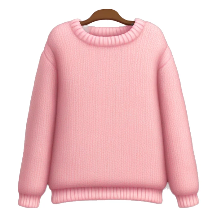 cute cozy sweater. with pink elements sticker