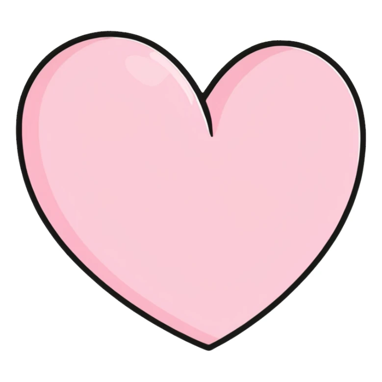 pastel pink heart sticker