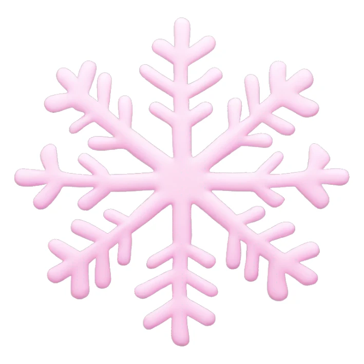 pastel pink snowflake  sticker