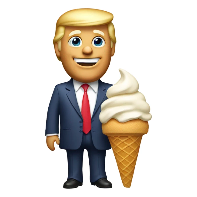 Trump and ice cream sticker