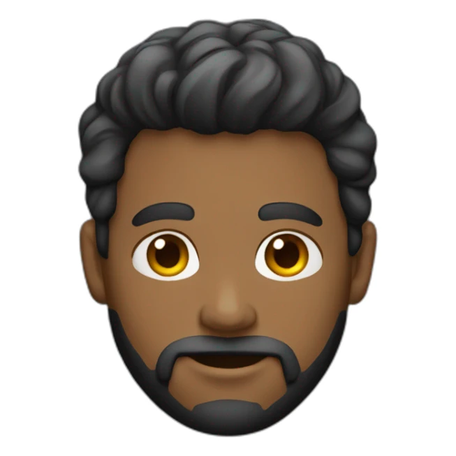 joven con barba cabello oscuro ondulado sticker