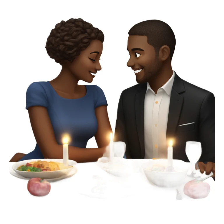 Create a hyper Realistic Romantic candlelit dinner date photo  sticker