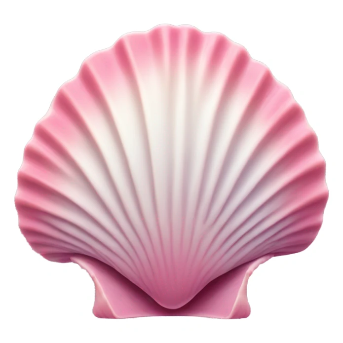 Pink scallop shell sticker