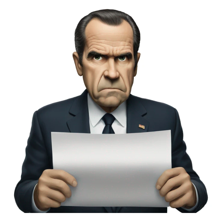 Nixon is scared sticker