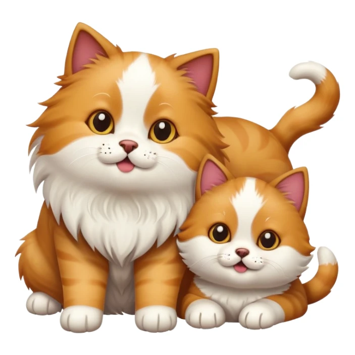 Cat with a dog sticker