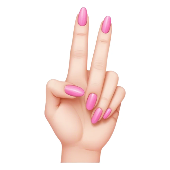 Middle finger pink nail polish sticker