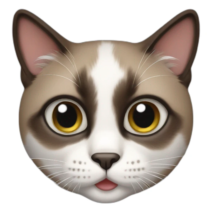 snowshoe cat sticker