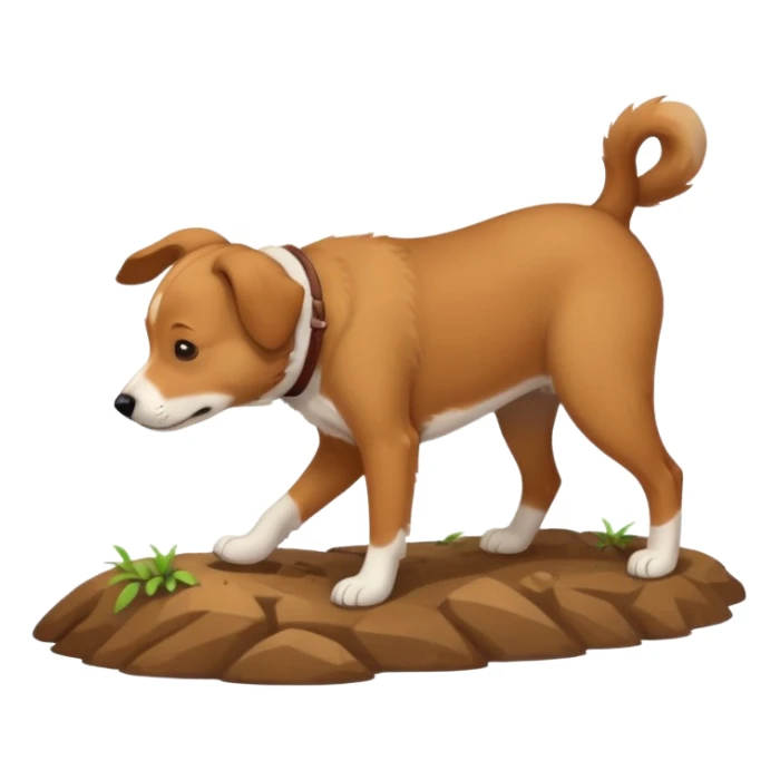 the dog has its head down, looking for tracks sticker