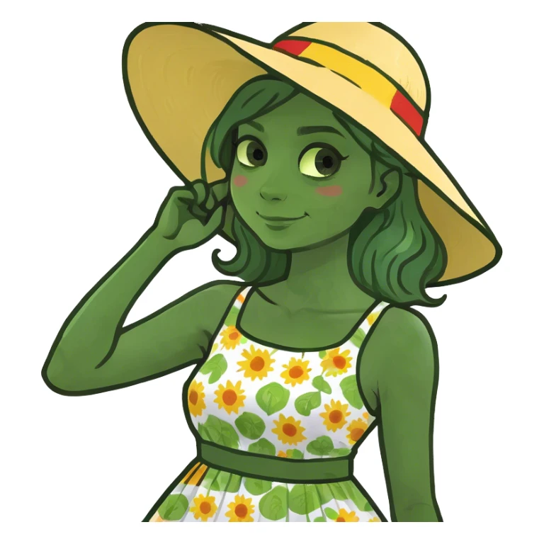 Niña en un parque sticker