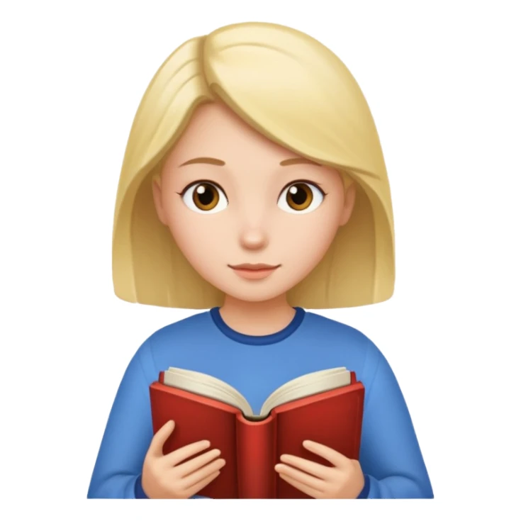 дівчина з книгою sticker