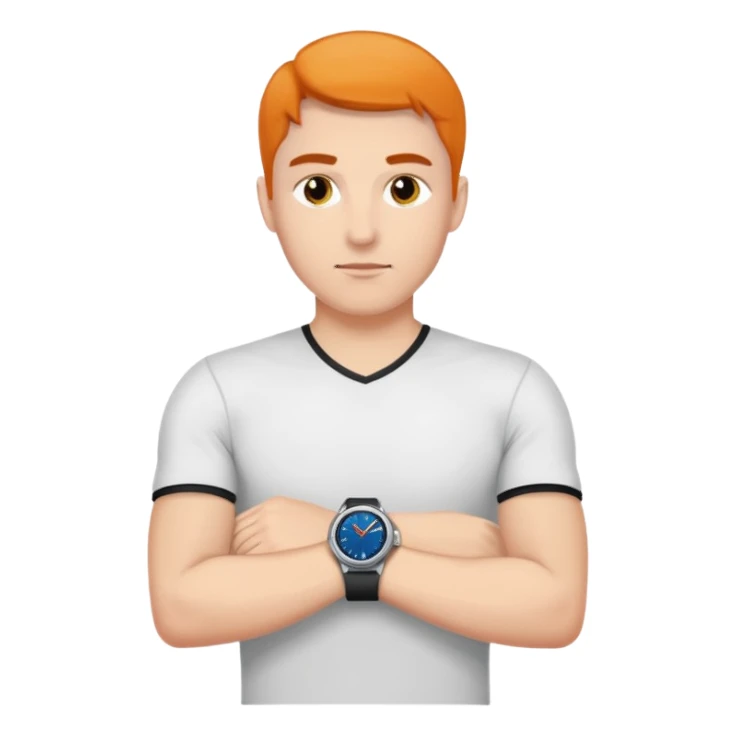 man with sport Watch sticker