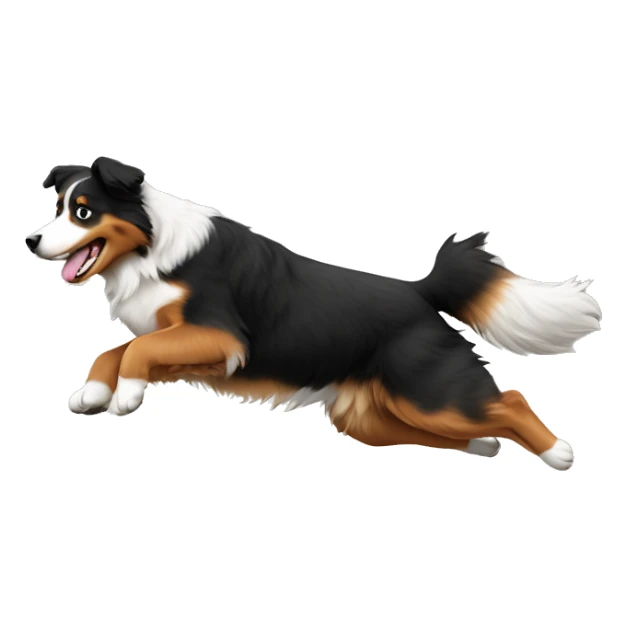 Jumping Australian shepherd over anvil sticker