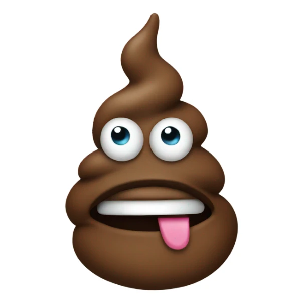 Poop with eyes sticker