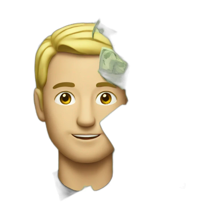 Man + money  sticker