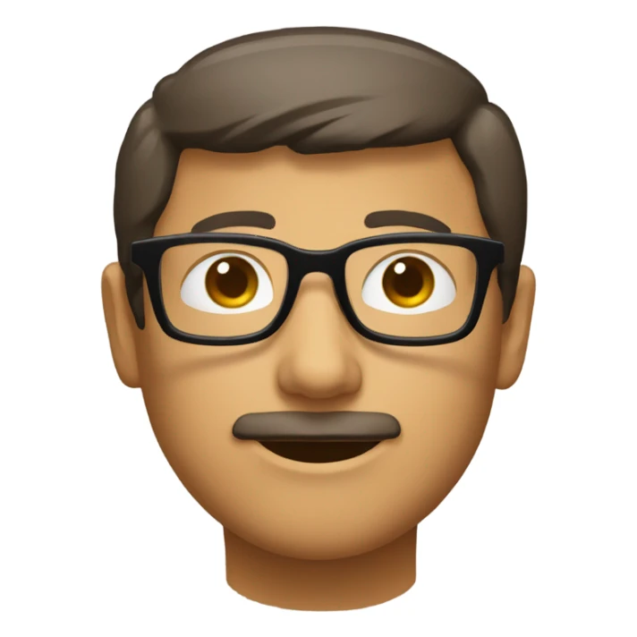 brown spectacles sticker