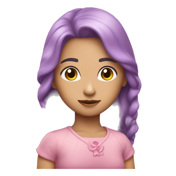 Corazón lila y rosa sticker