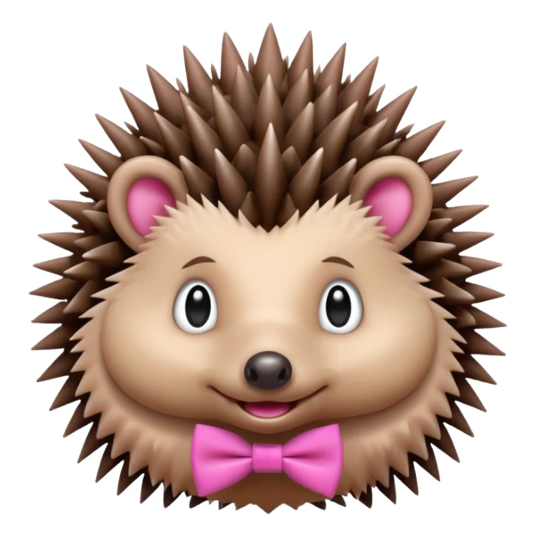 Hedgehog with a pink bowtie sticker
