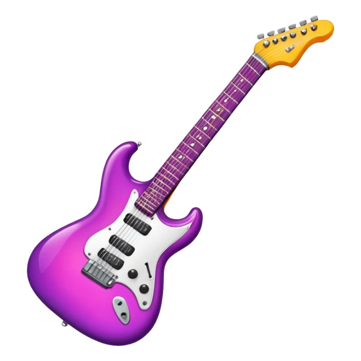 electric rock guitar, vibrant colors sticker