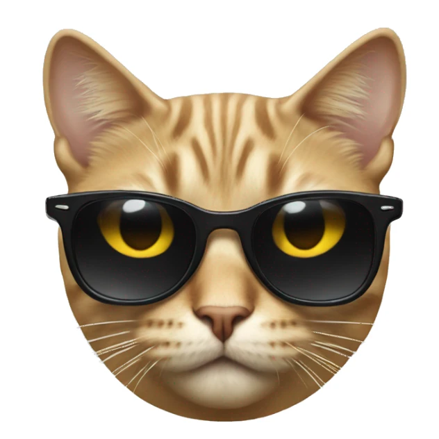 Cat with deal with it sunglasses sticker