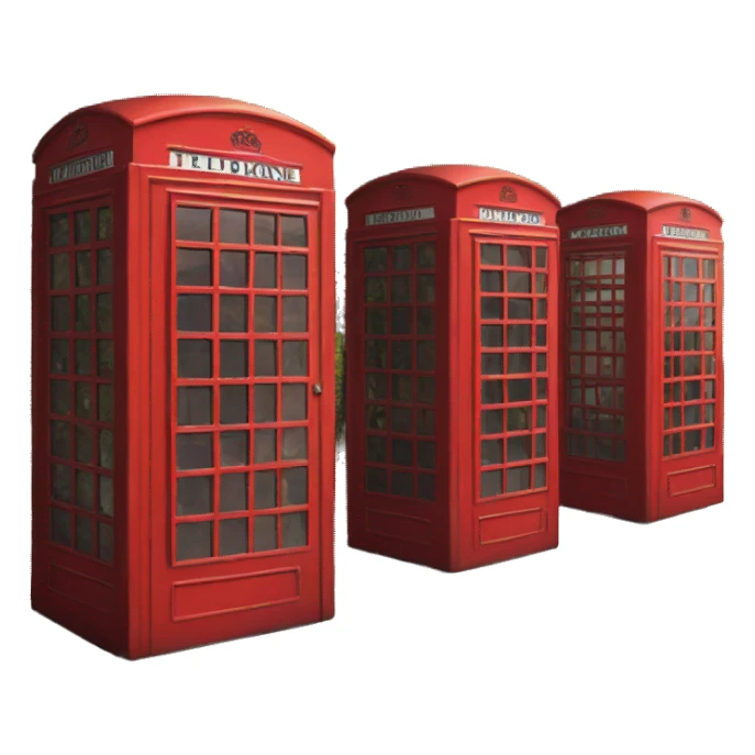 red telephone boxes sticker