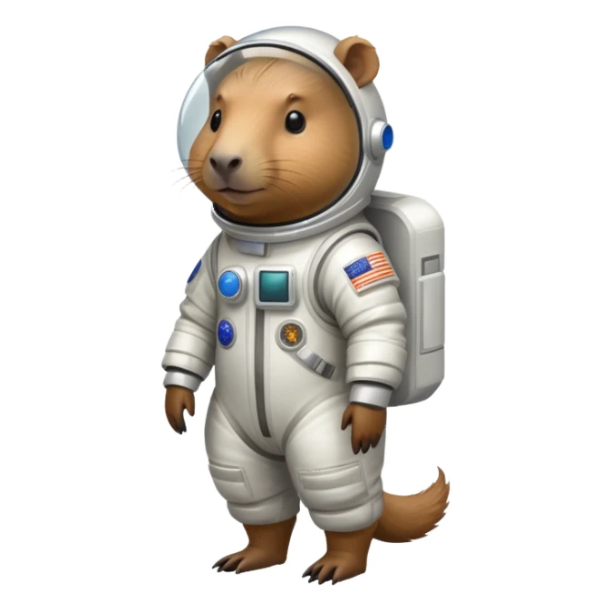 capybara in space suit sticker