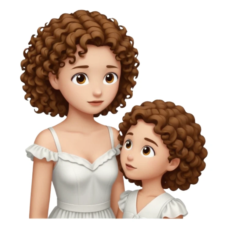 A girl looking down on a man sticker