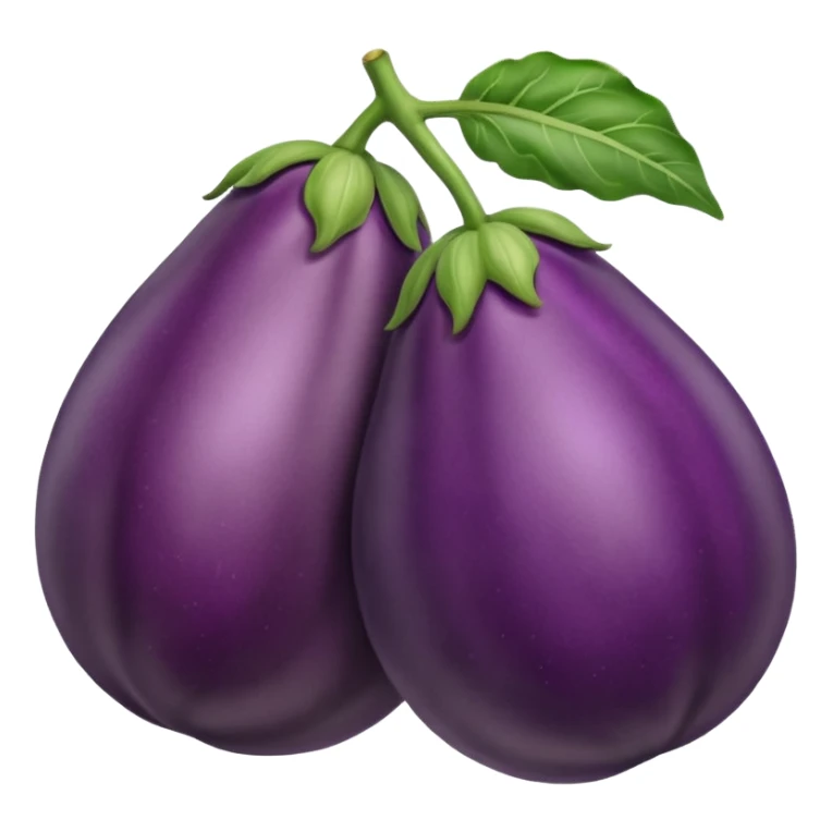 An eggplant rubbing a peach  sticker
