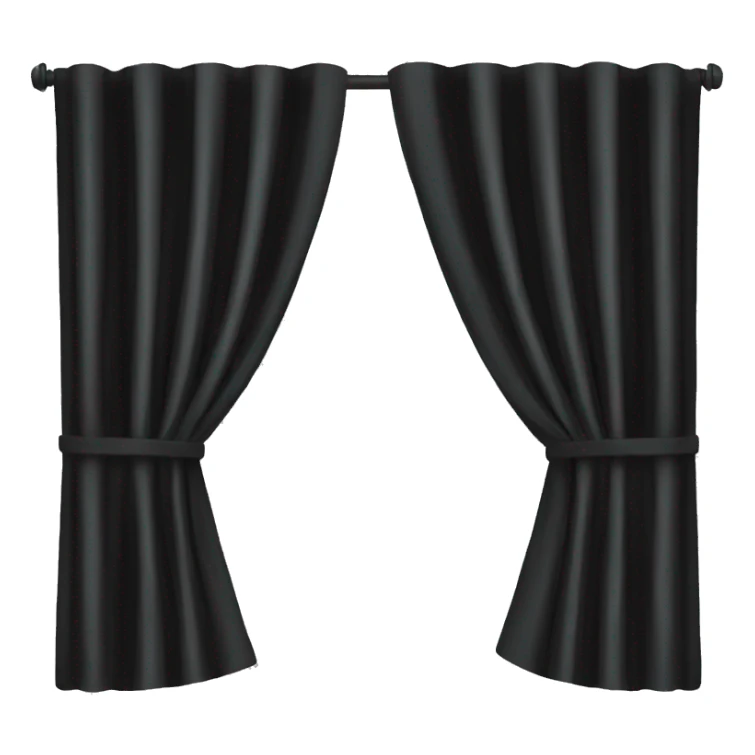 black curtains sticker