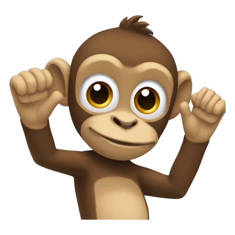 Monkey hands up like i don’t know sticker