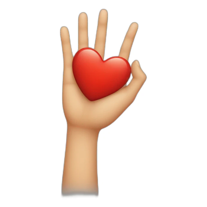 Coeur avec les mains sticker