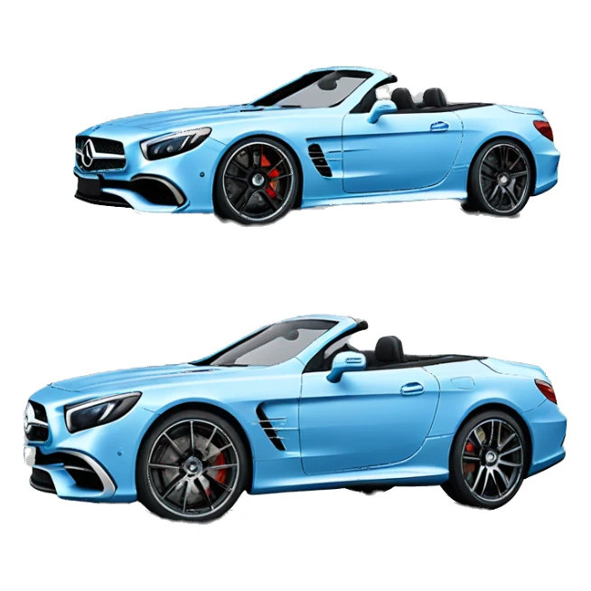 Mercedes sl 63 roadster light blue sticker