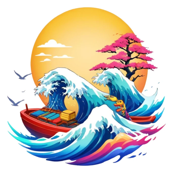 Japanese anime sticker