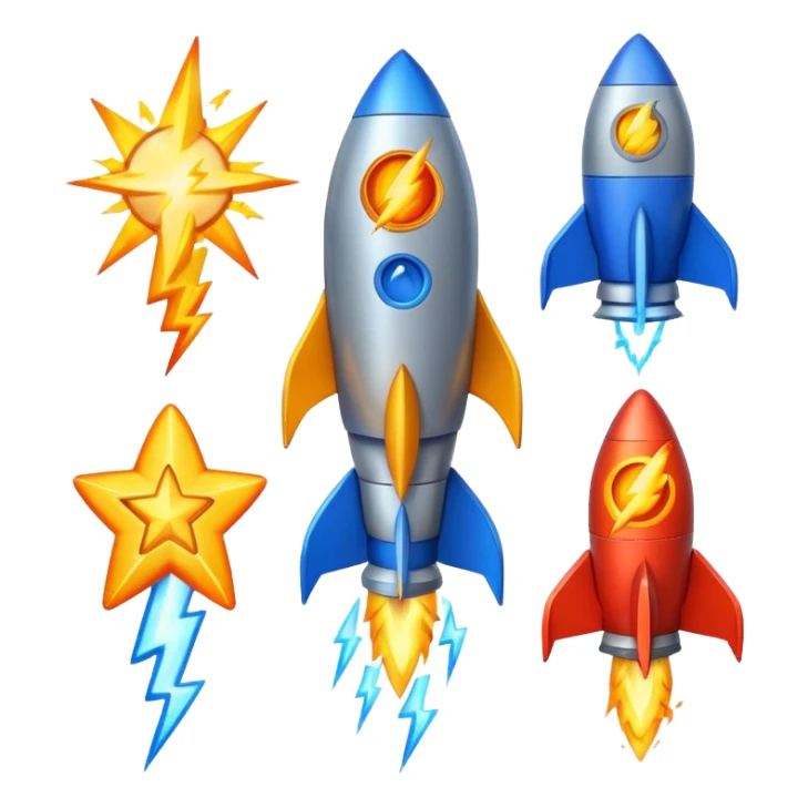 apple emojis with this 12x12: star, rocket, lightning, fire sticker