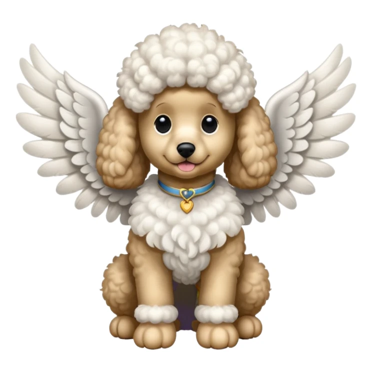 Perro french poodle con alas sticker