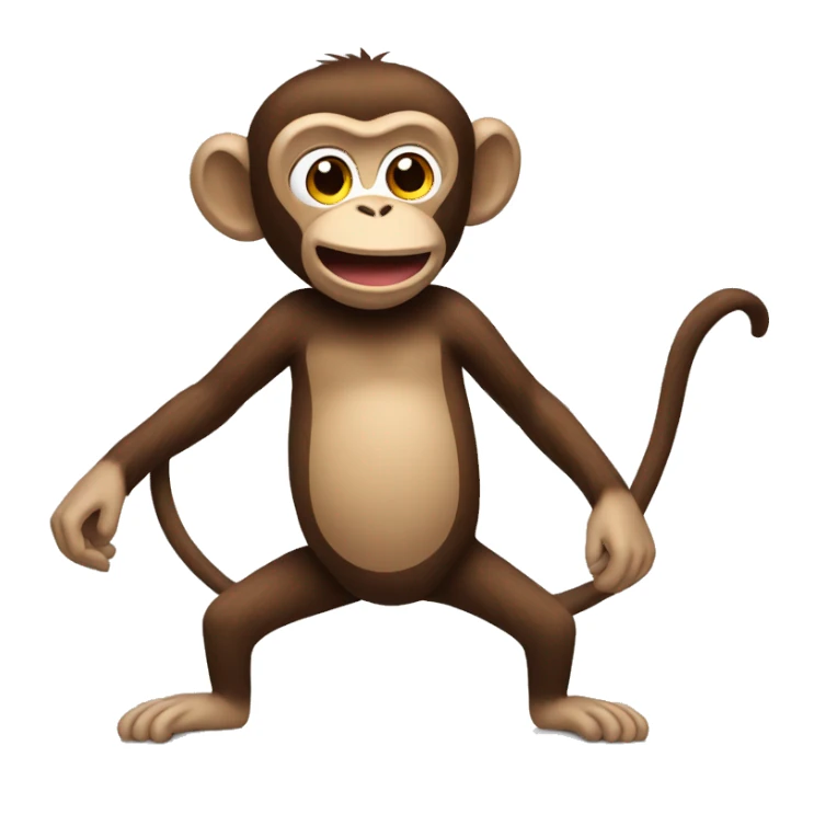 monkey with long arms and legs sticker