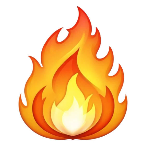 White fire emoji  sticker