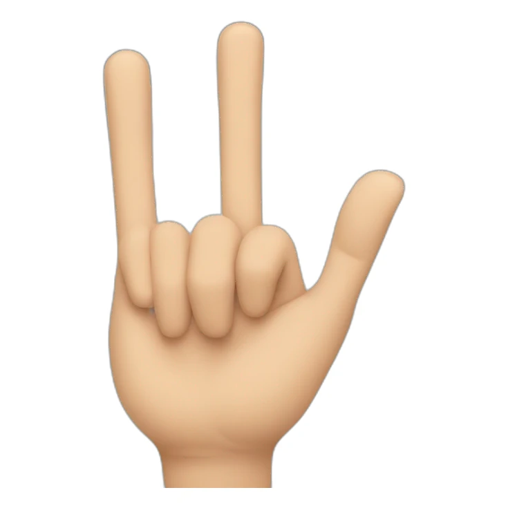 two Fingers showing small amount sticker