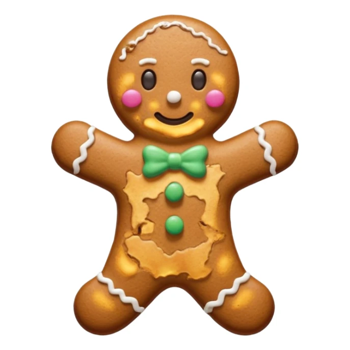 cookie man shape sticker