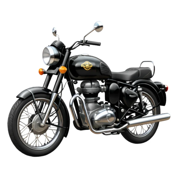 Black royal Enfield sticker