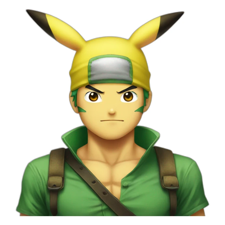 Pikachu like Roronoa Zoro sticker