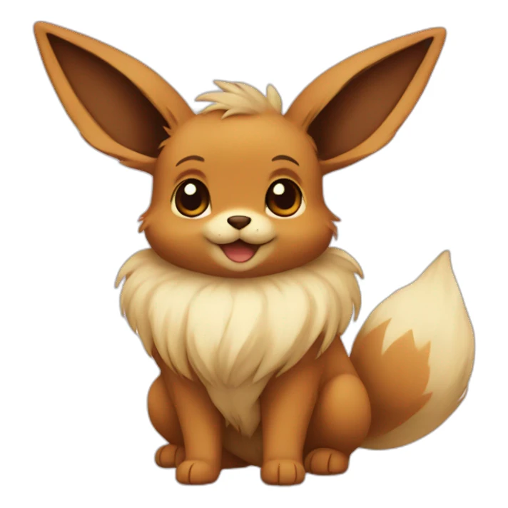 Eevee with a heart sticker