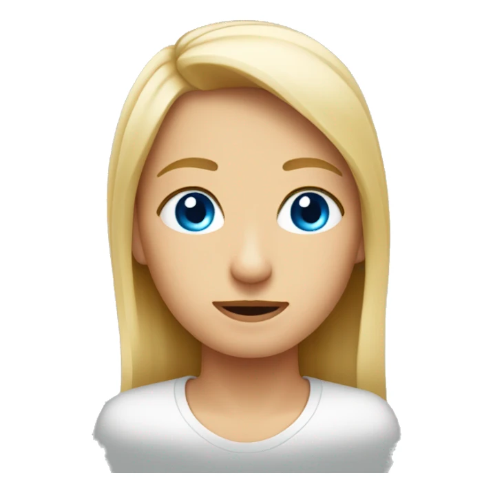 aadolecente rubia con ojos azules sticker