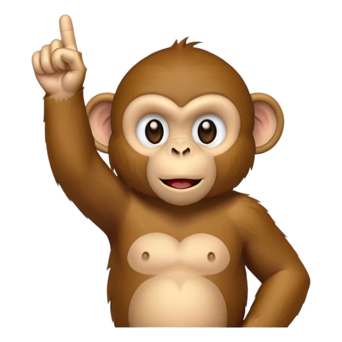 Monkey sticking up the middle finger sticker
